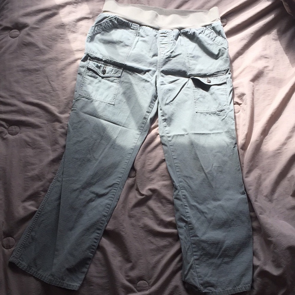 Light military green maternity pants
